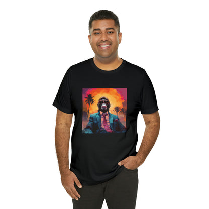 Miami Sunset Monkey Unisex Jersey Tee