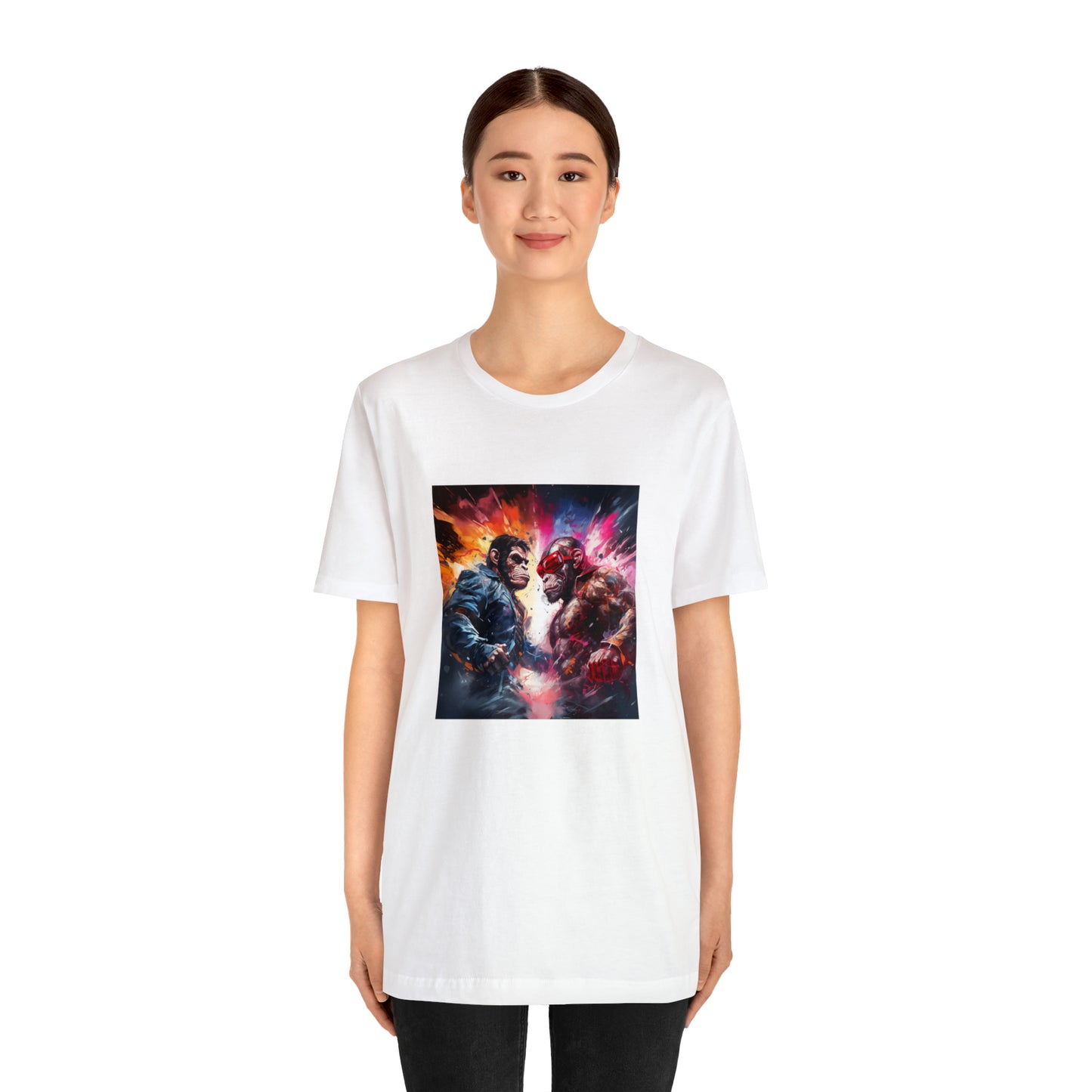 Terminator vs Rocky Monkey Unisex Jersey Tee